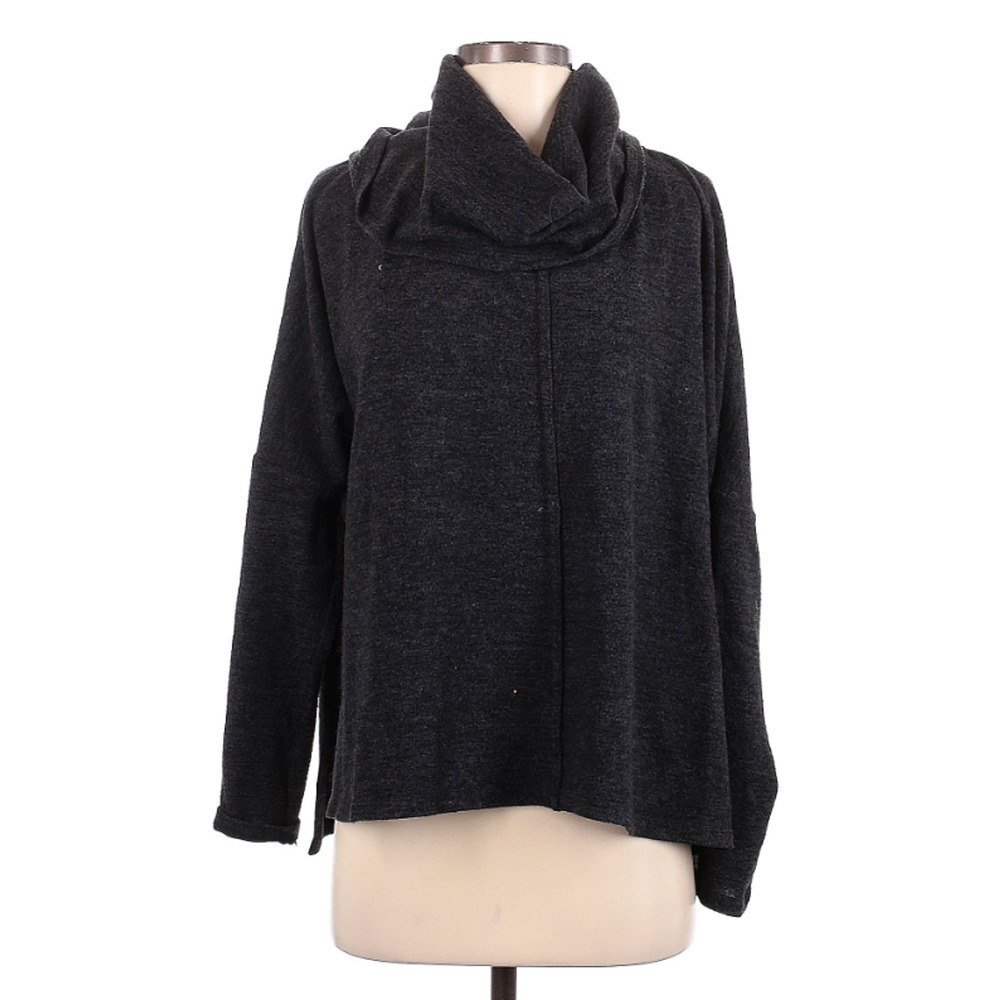 Status by Chenault Turtleneck Sweater extraSmall black heathered soft Oversized